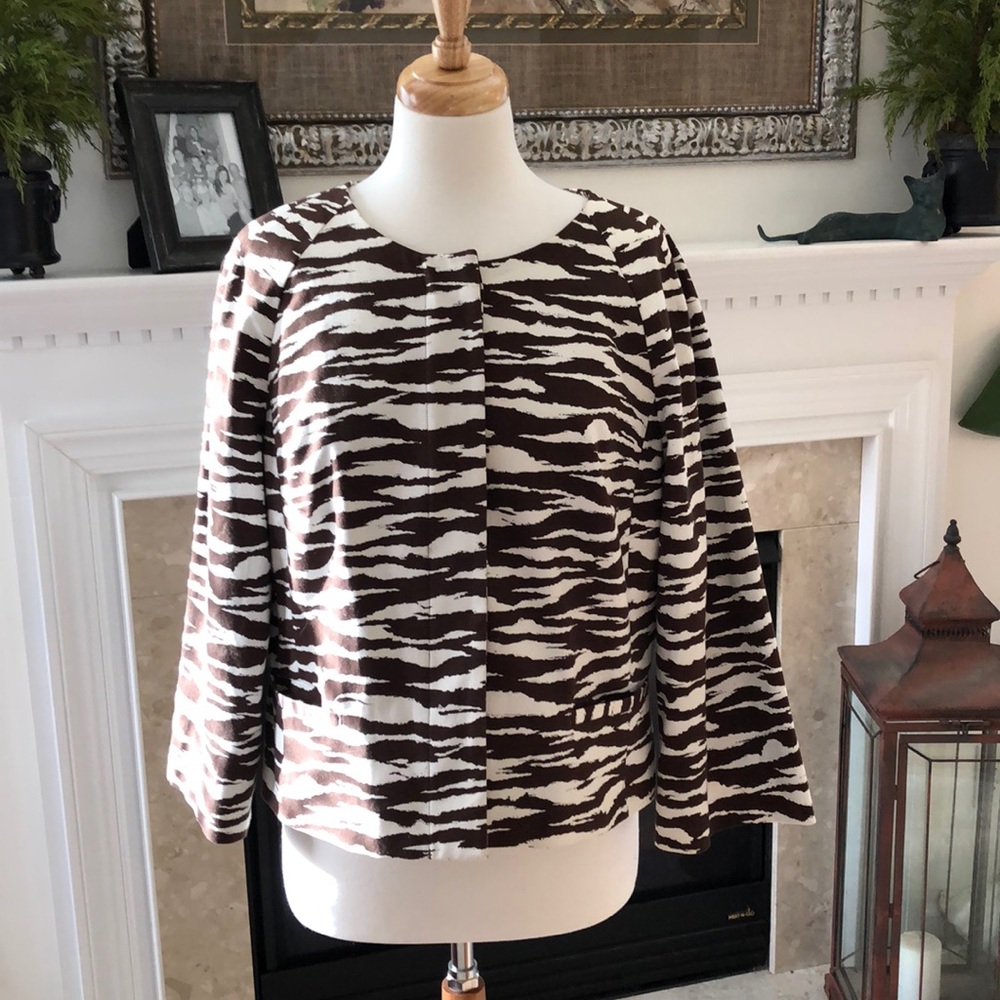 Anne Klein Brown and Cream Jacket